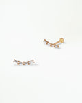 Baguette Cut Diamond Arc Flat Back Earring
