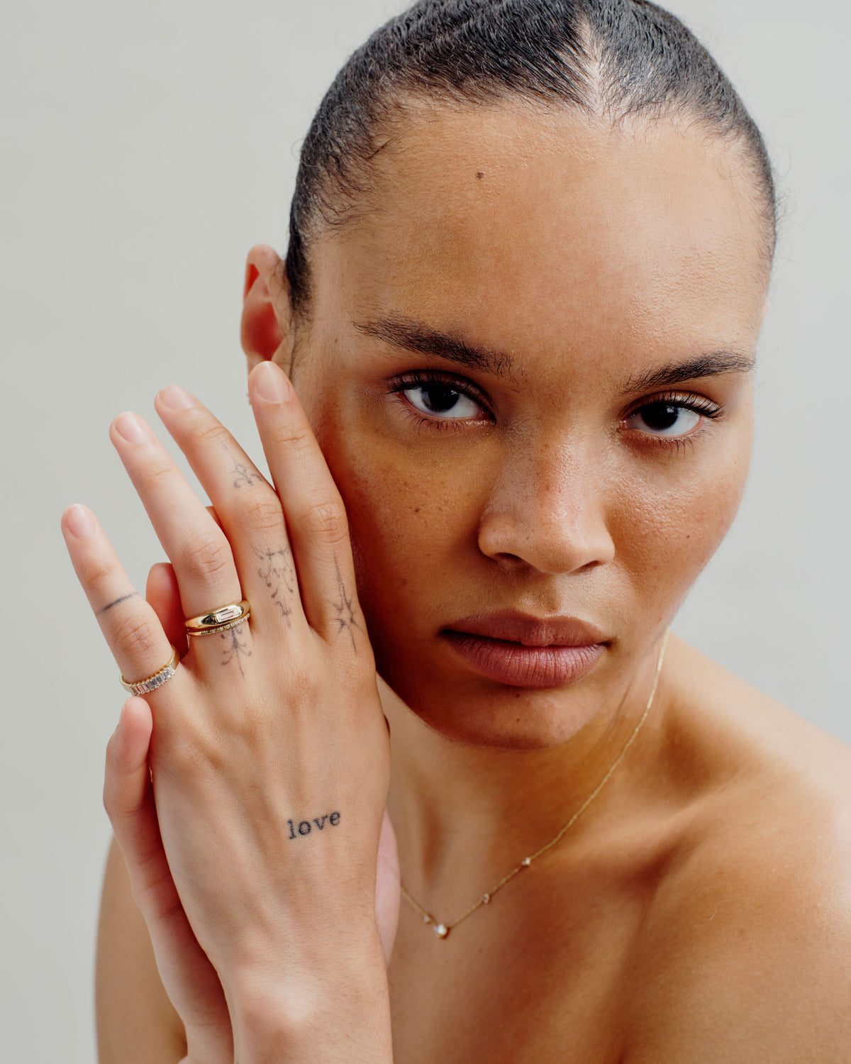 Baguette Cut Diamond Soft Signet Ring No. 8