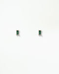 Baguette Cut Tourmaline Stud Earring