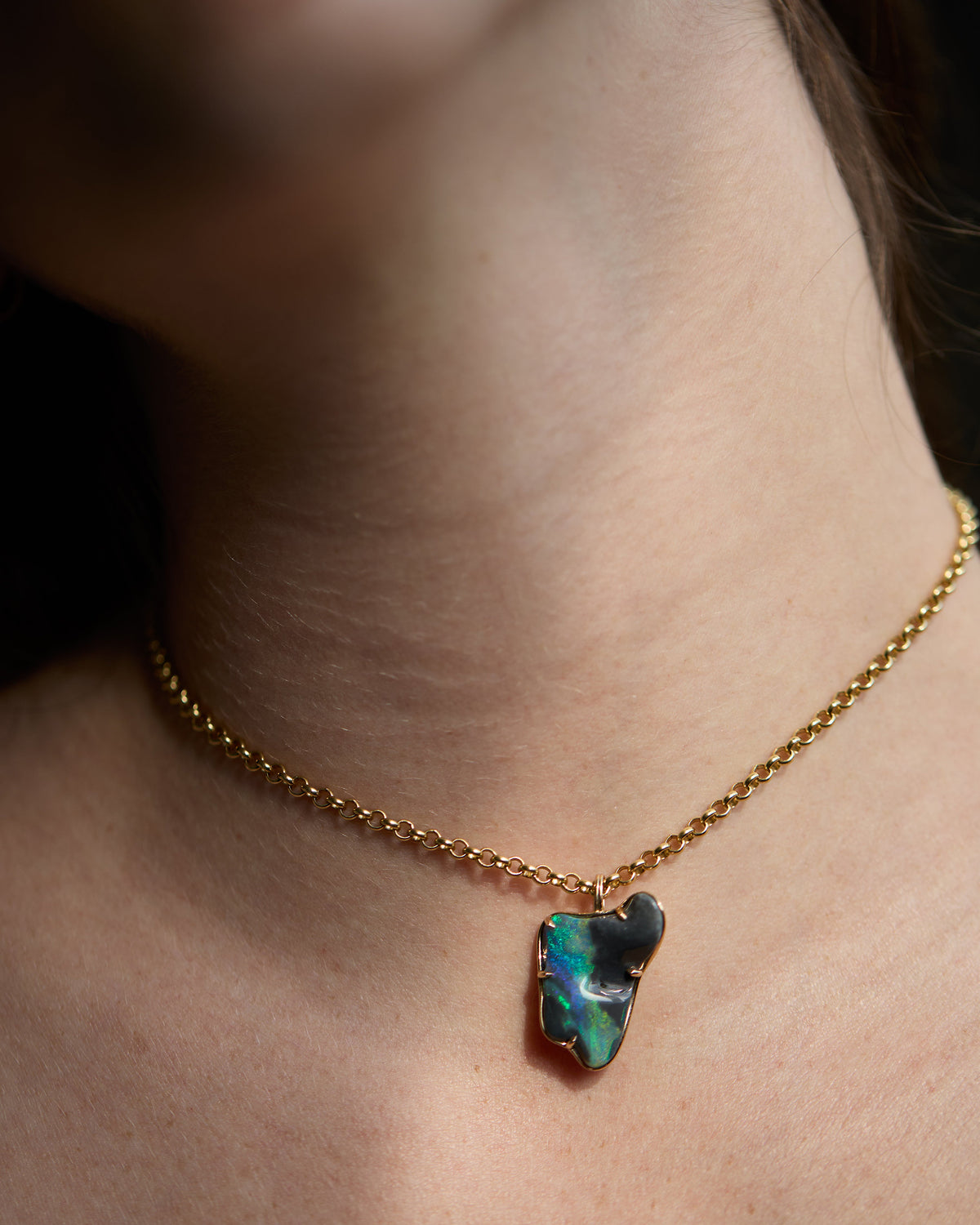 Black Opal Borealis Pendant No. 40