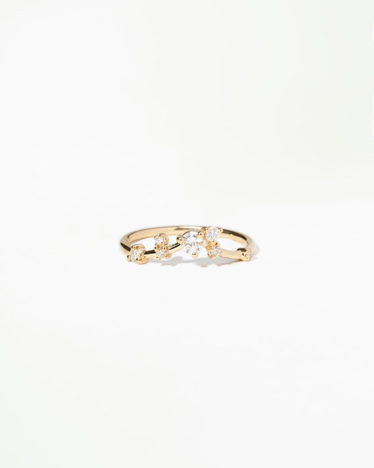 Brilliant Cut Diamond Organic Triangle Ring