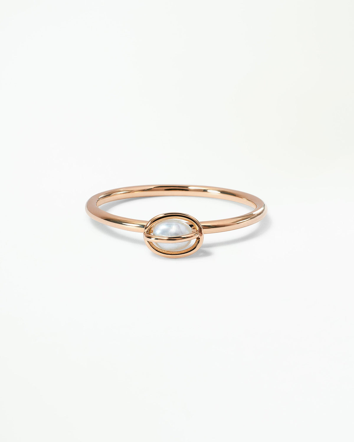 Caged Pearl Ring