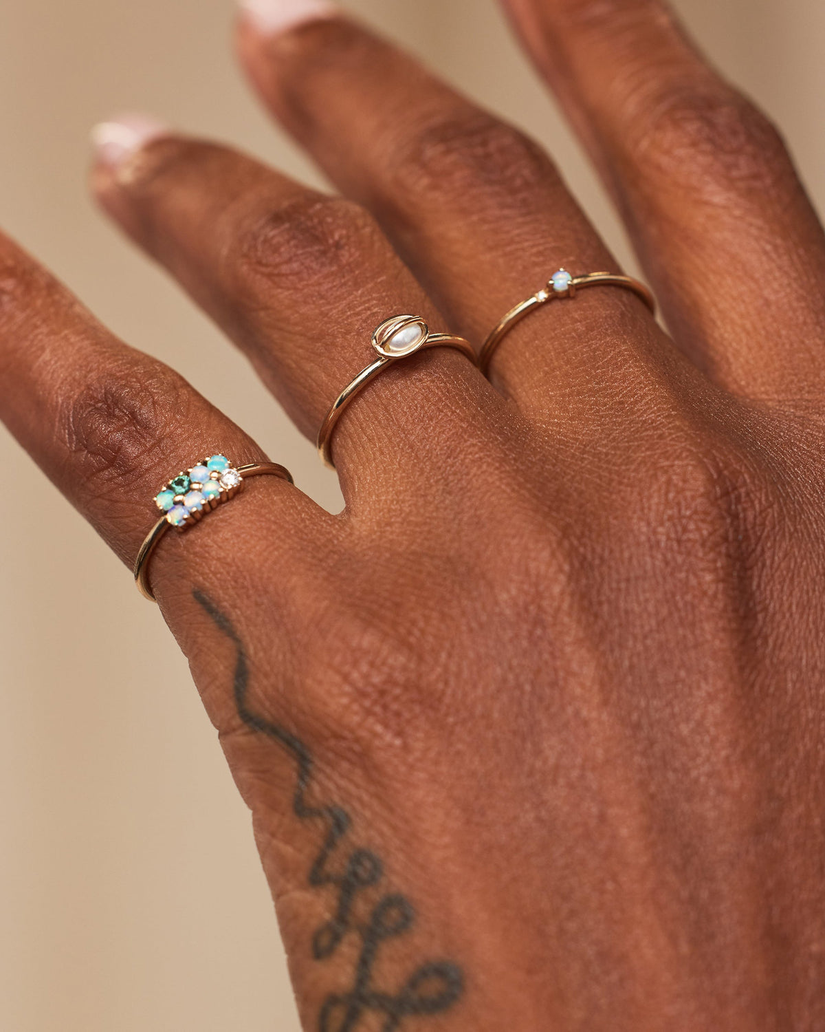 Caged Pearl Ring