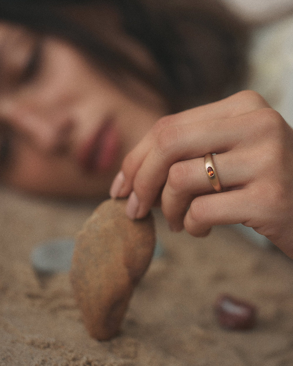 Citrine Soft Signet Ring