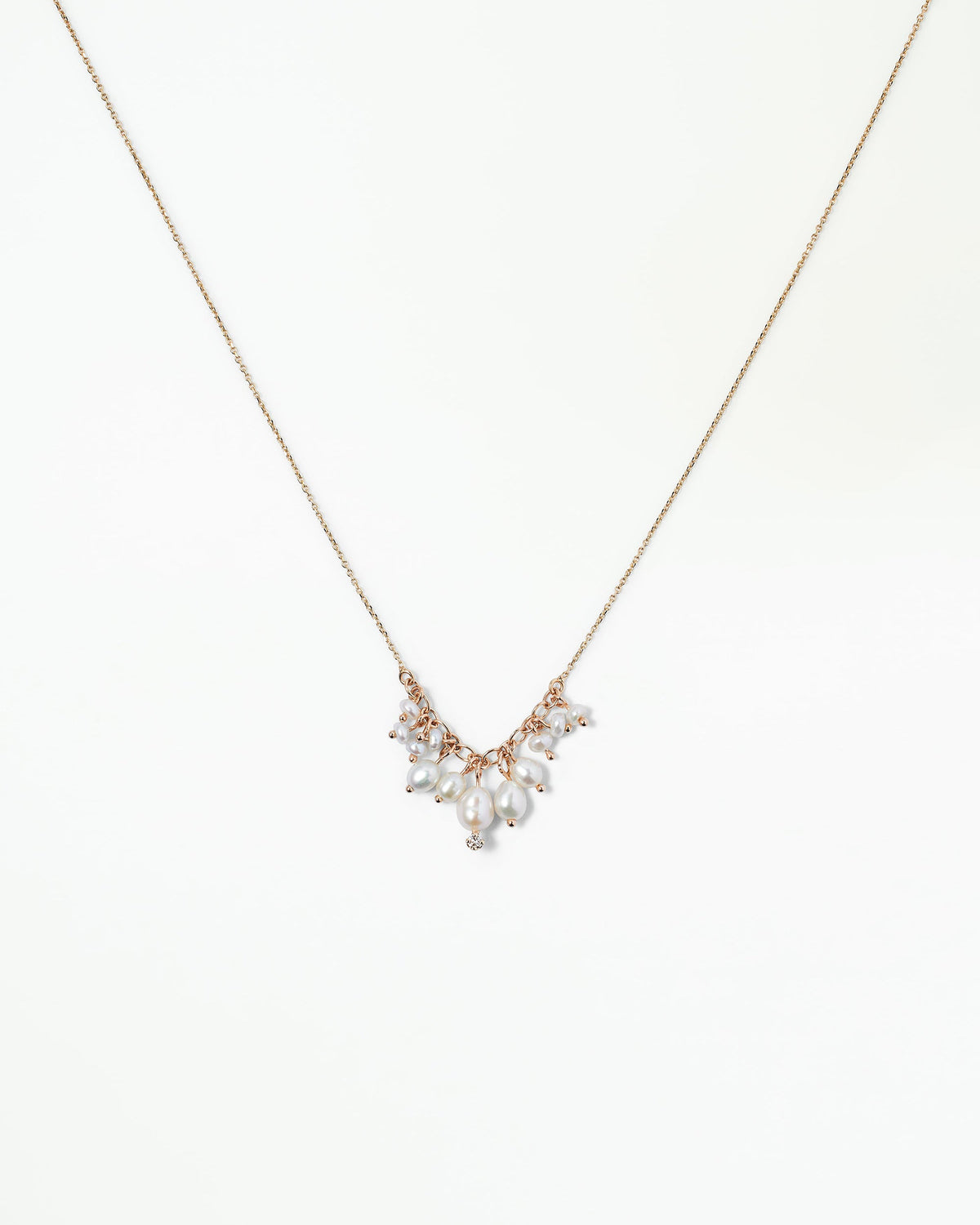Diamond and Pearl Shadow Necklace