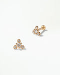 Diamond Burst Flat Back Earring