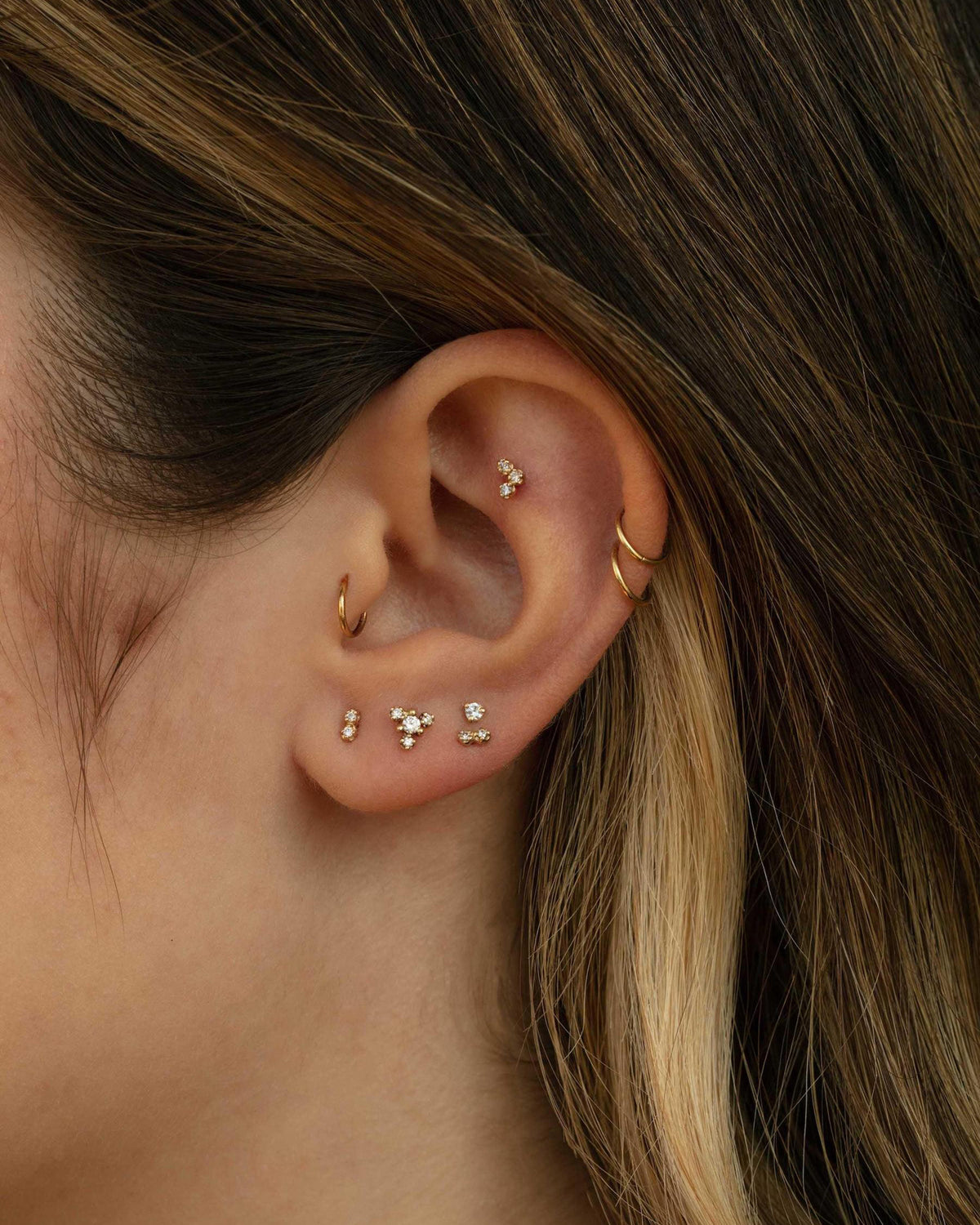 Diamond Dimple Flat Back Earring