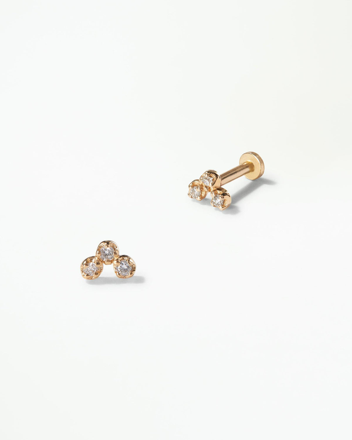 Diamond Freckle Flat Back Earring