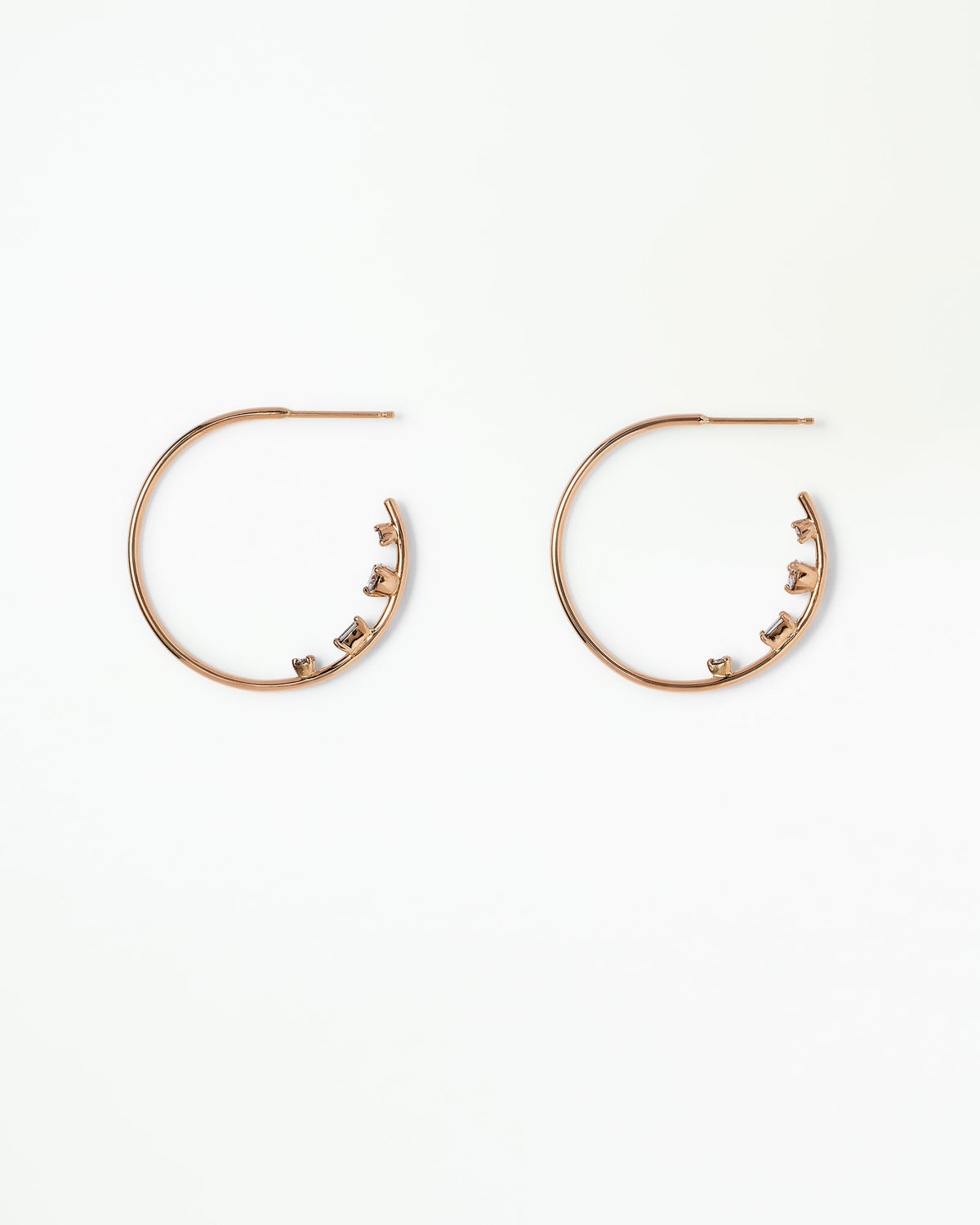 Diamond Inverted Hoop Earring