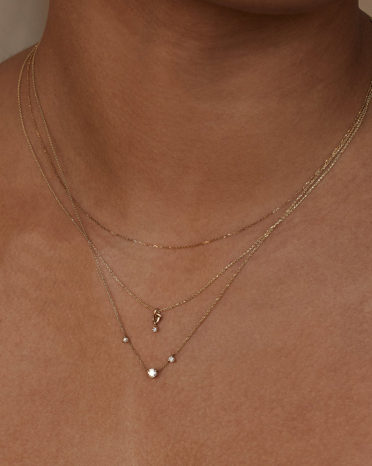 Diamond Three-Step Necklace