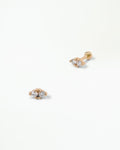 Diamond Two-Step Flat Back Earring