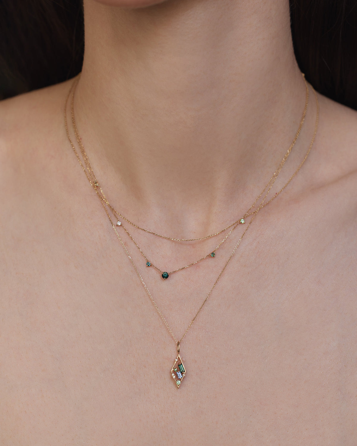 Eight Stone Numerology Pendant