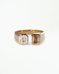 Emerald Cut Diamond Dyad Signet Ring No. 20