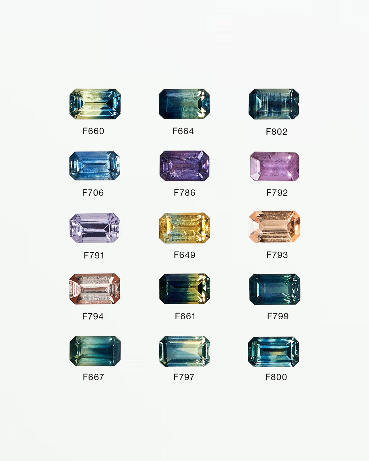 [lifestyle]Collection of various colored gemstones on a white background