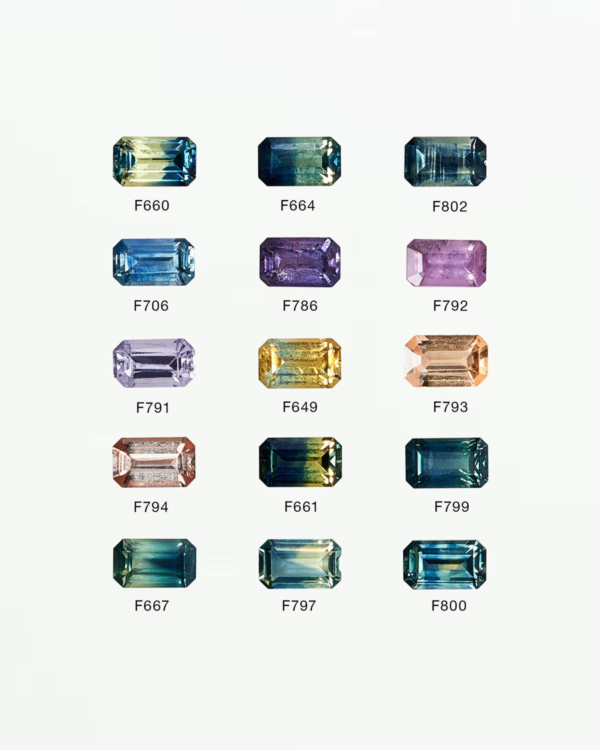 [lifestyle]Collection of various colored gemstones on a white background