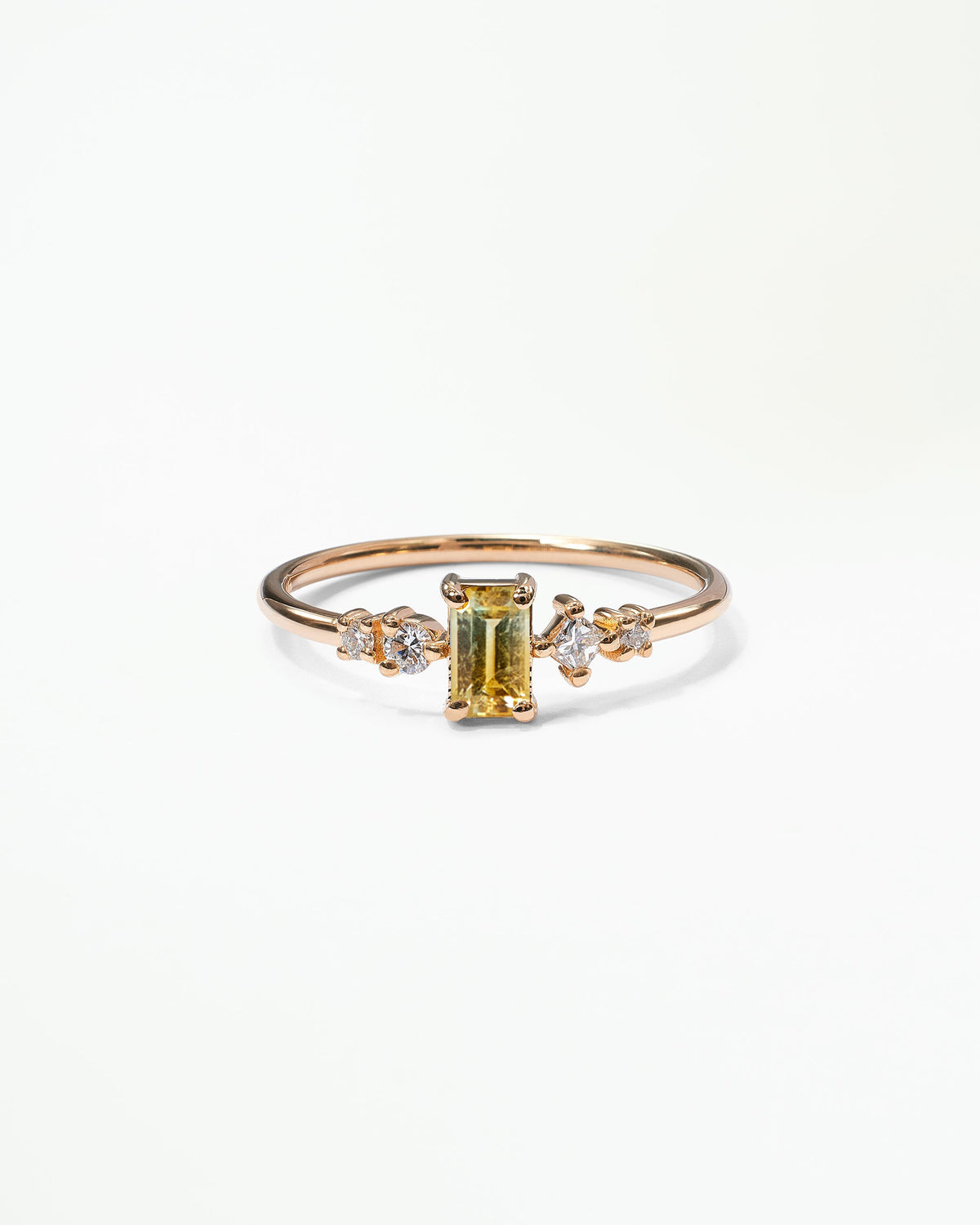 Emerald Cut Sapphire and Diamond Mosaic Ring No. 37