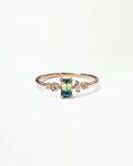 Emerald Cut Sapphire and Diamond Mosaic Ring No. 37