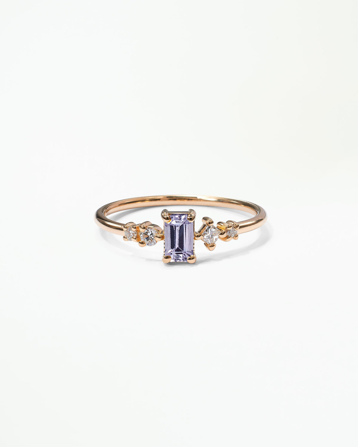 Emerald Cut Sapphire and Diamond Mosaic Ring No. 37
