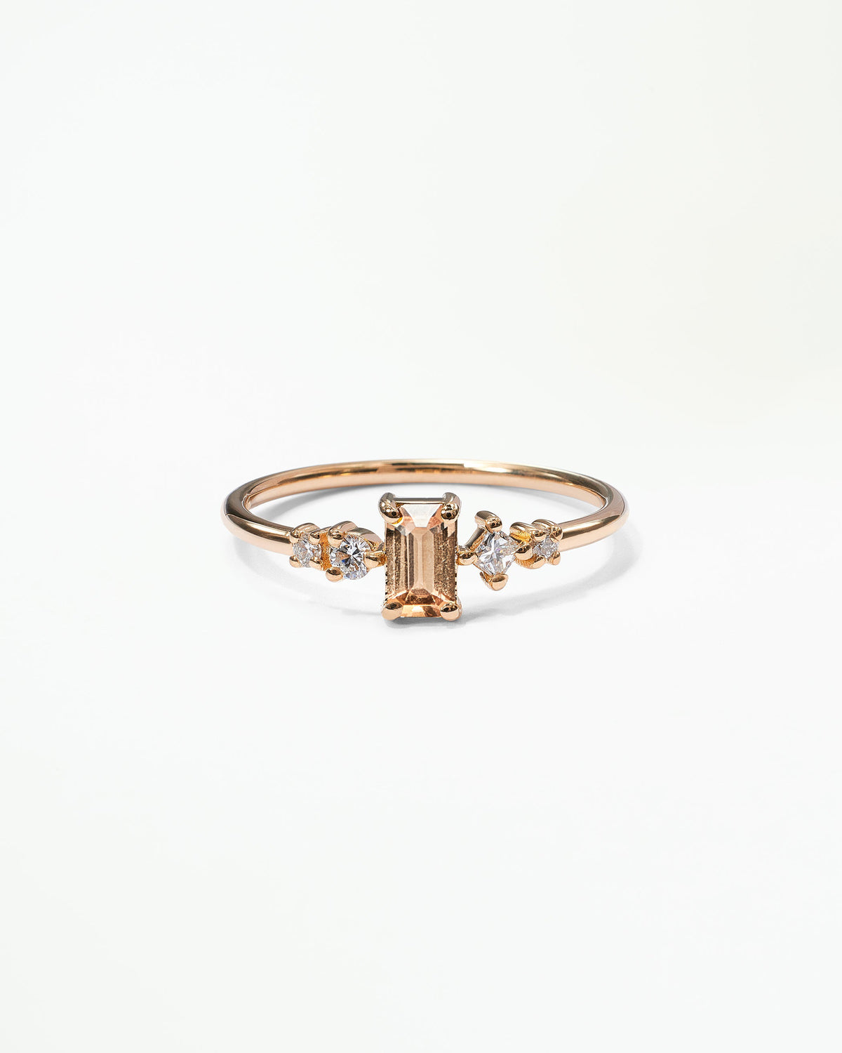 Emerald Cut Sapphire and Diamond Mosaic Ring No. 37