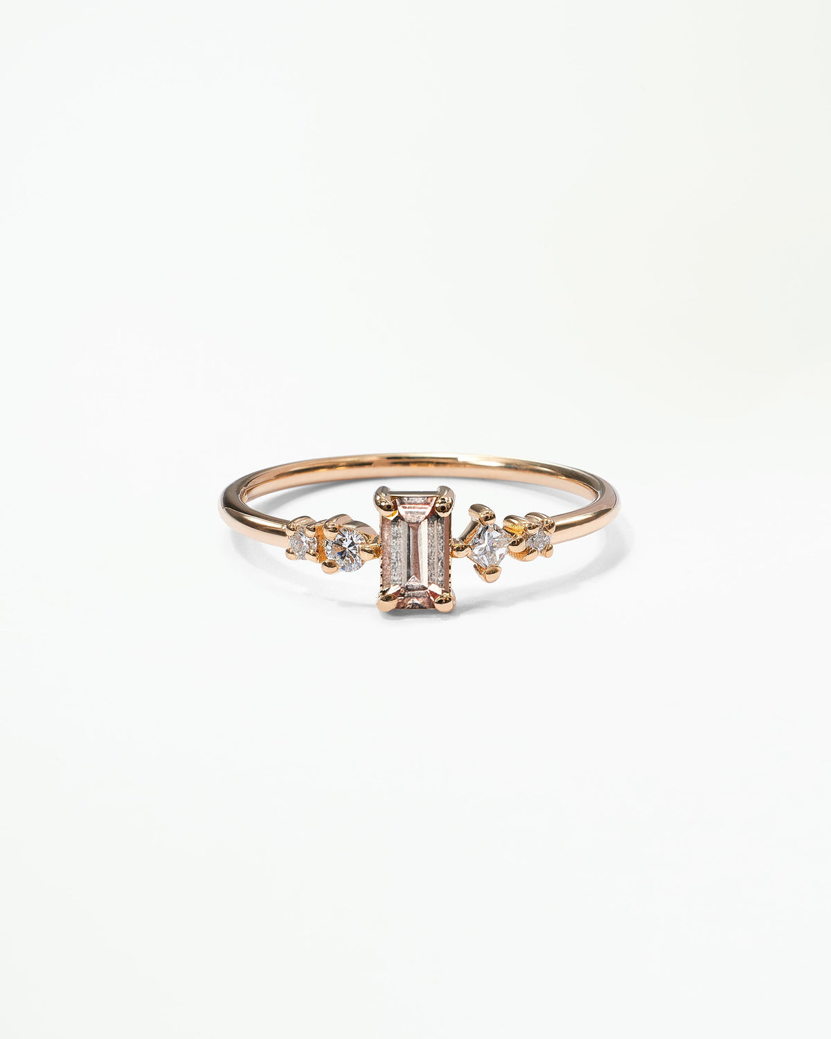 Emerald Cut Sapphire and Diamond Mosaic Ring No. 37