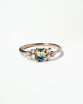 Emerald Cut Sapphire and Diamond Mosaic Ring No. 38