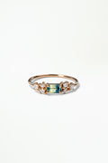 Emerald Cut Sapphire and Diamond Mosaic Ring No. 39