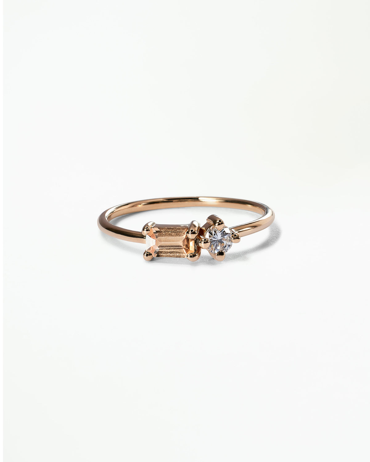 Emerald Cut Sapphire and Diamond Mosaic Ring No. 43