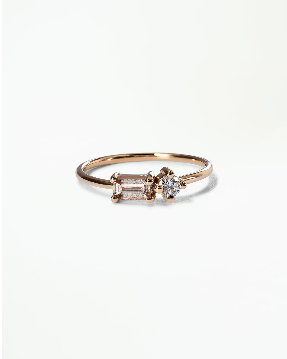 Emerald Cut Sapphire and Diamond Mosaic Ring No. 43