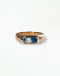 Emerald Cut Sapphire Soft Signet No. 2
