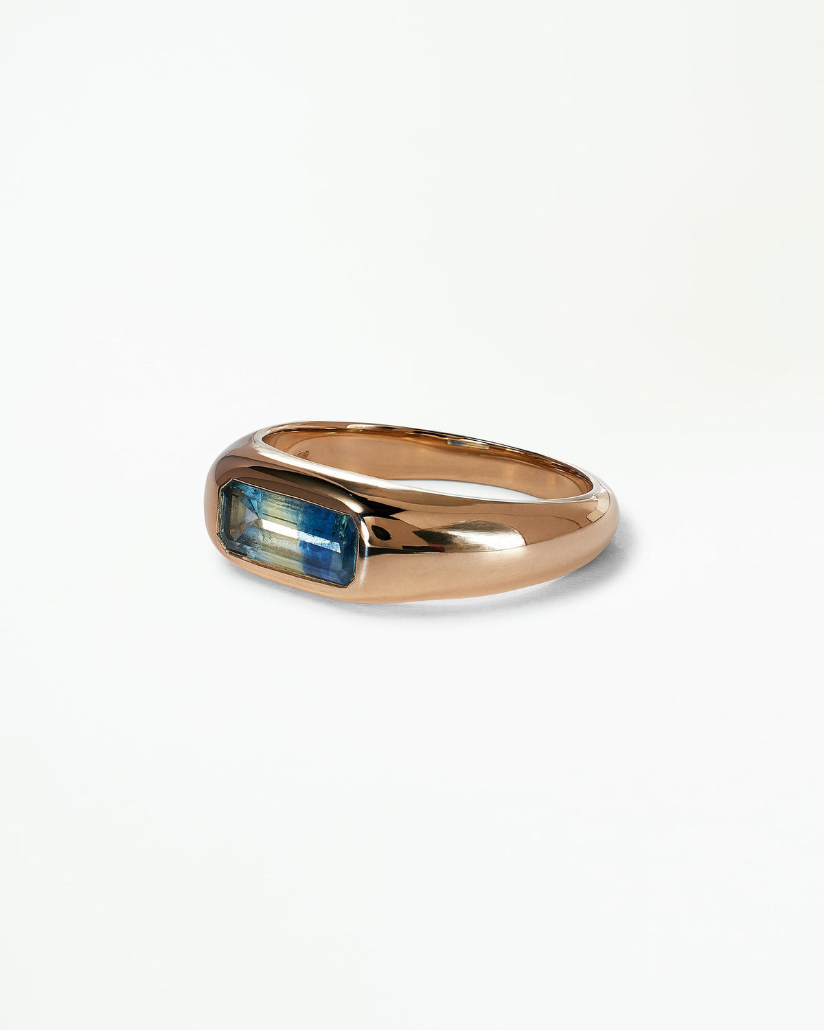 Emerald Cut Sapphire Soft Signet No. 2