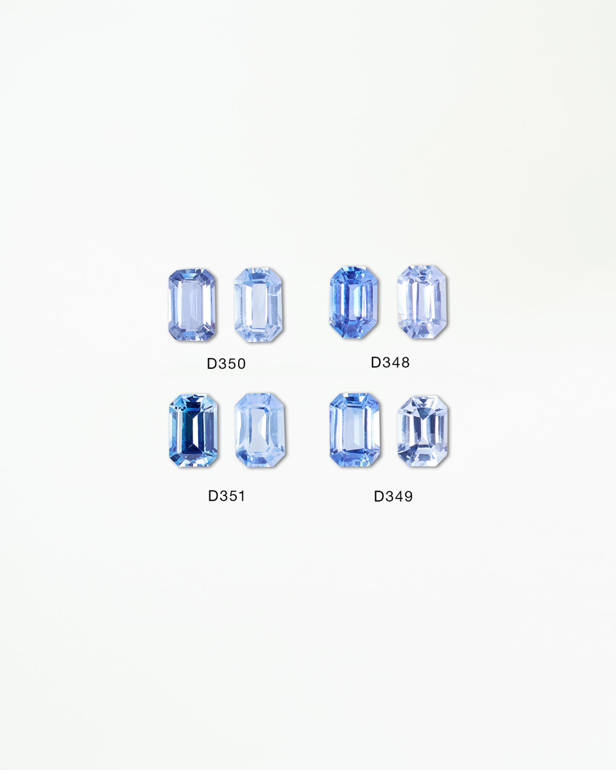 Emerald Cut Tonal Sapphire Menhir Ring