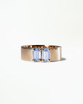Emerald Cut Tonal Sapphire Menhir Ring