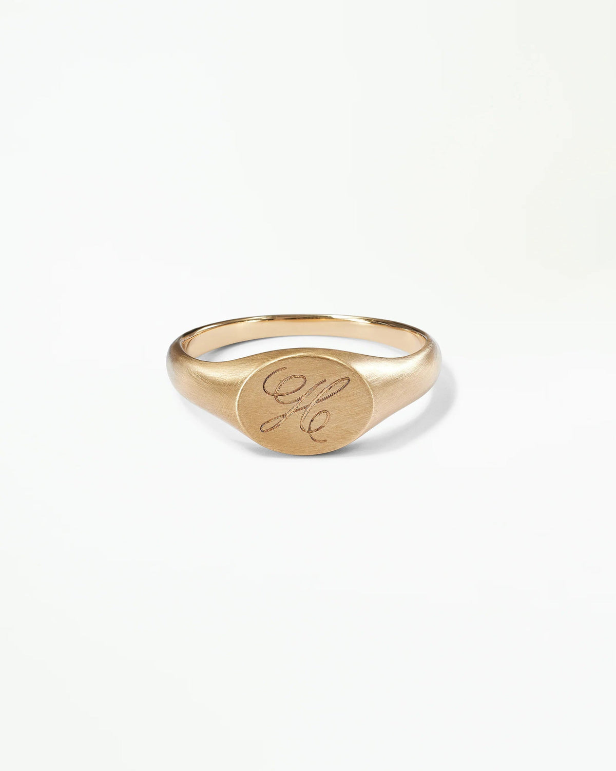 Gold Ellipse Signet Ring