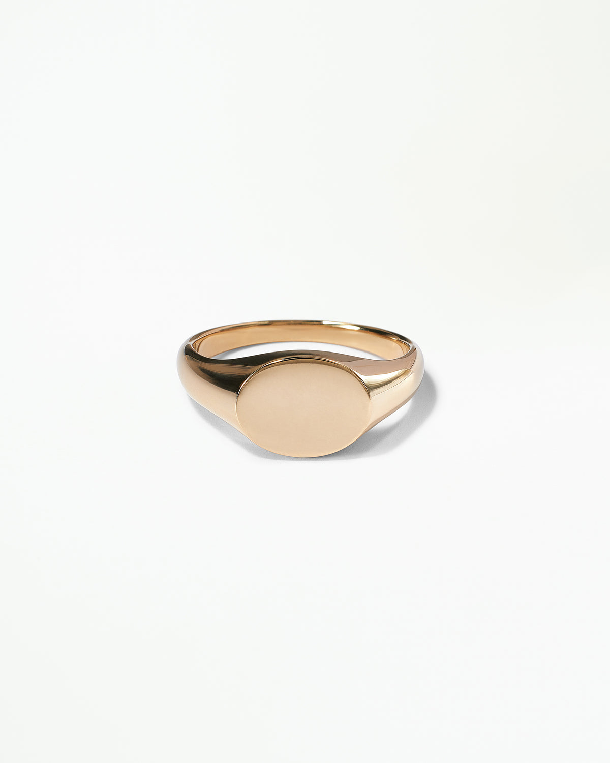 Gold Ellipse Signet Ring