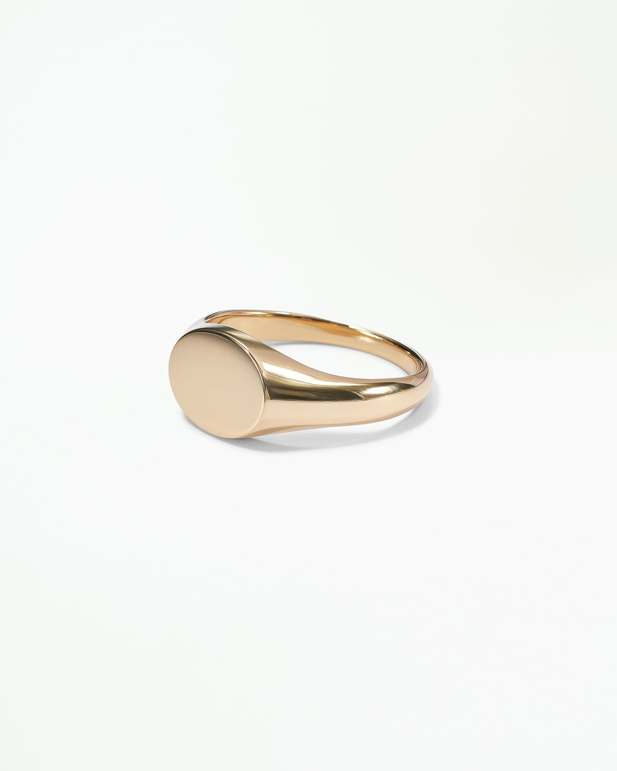 Gold Ellipse Signet Ring
