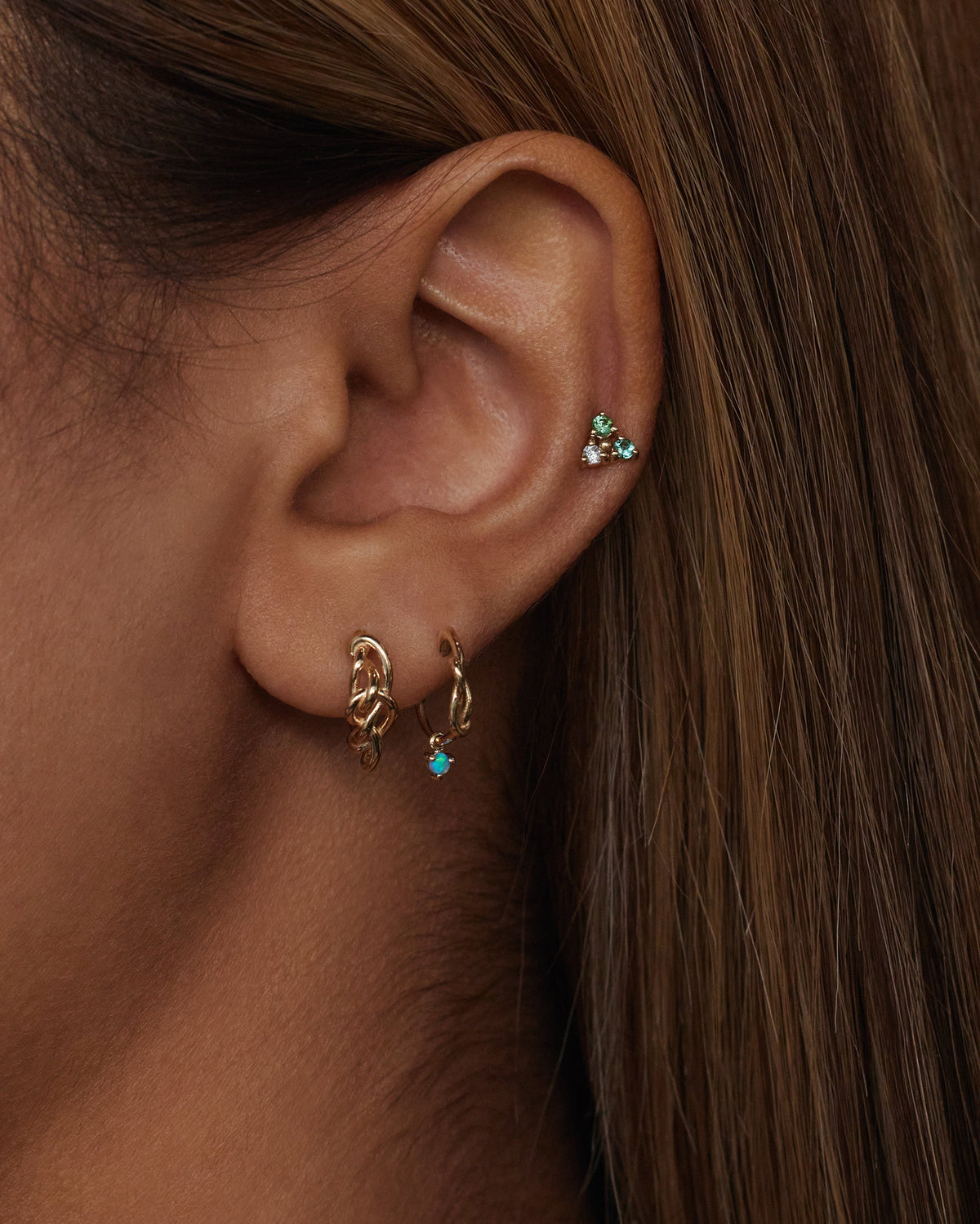 Gold Ghost Hill Hoop Earring