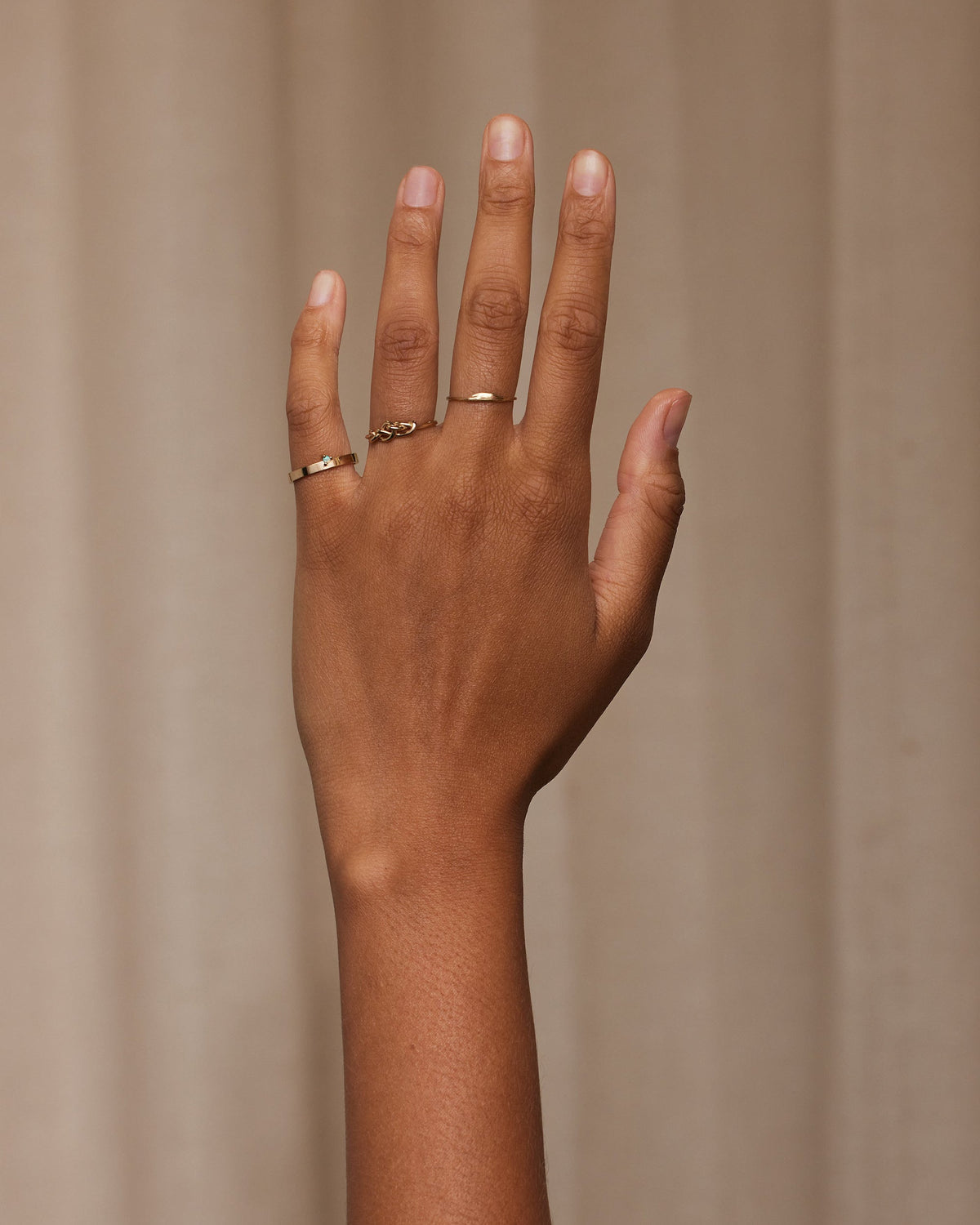 Gold Lands Stack Ring