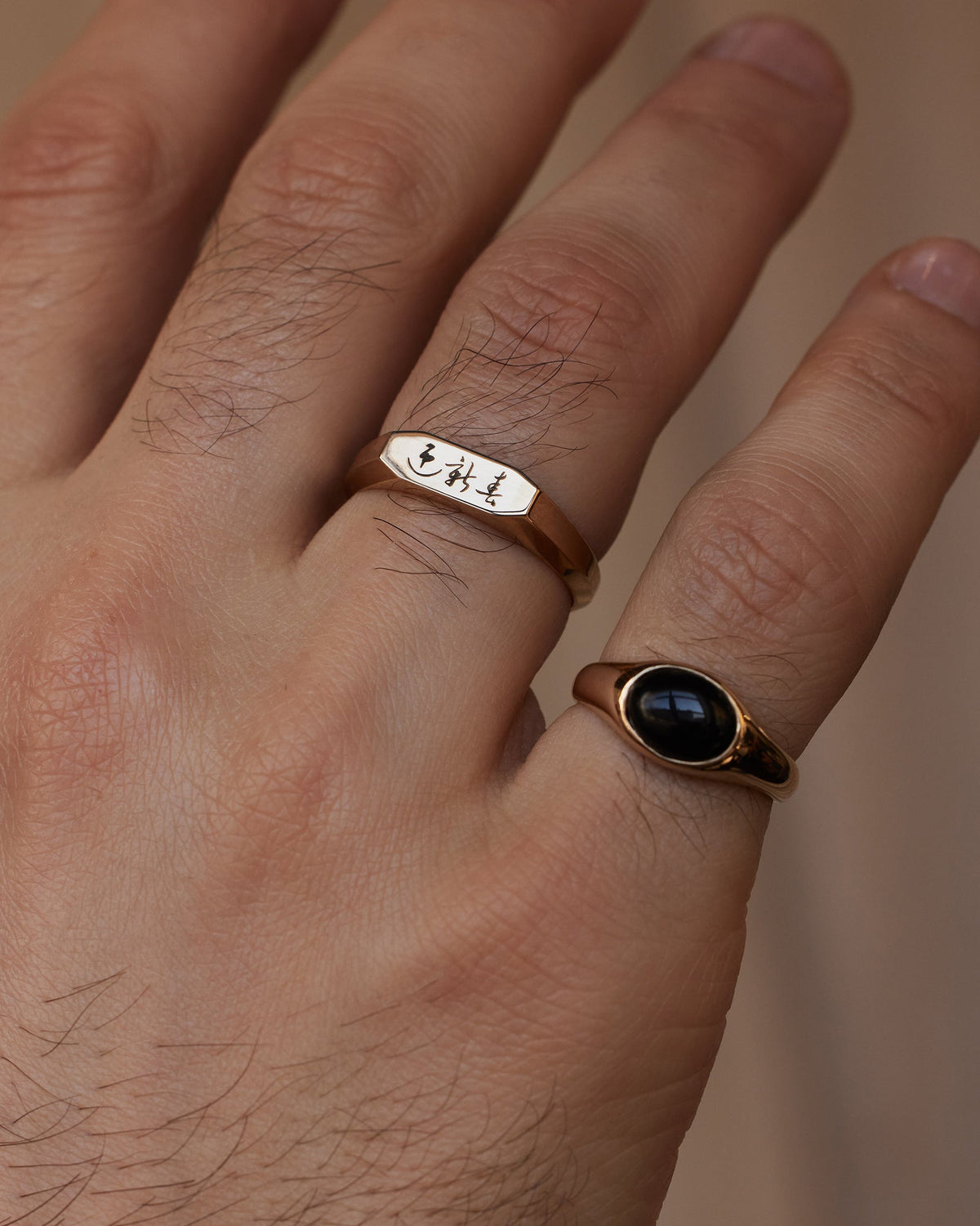 Gold Octet Signet Ring