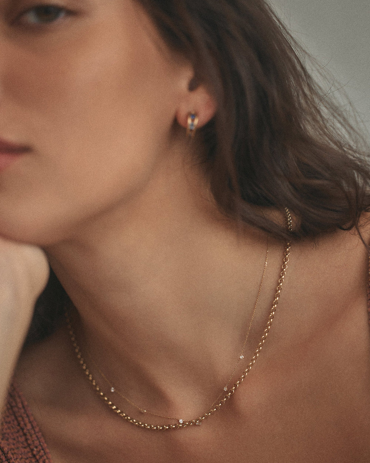 Gold Rolo Chain Necklace