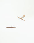 Gold Stick Wisp Flat Back Earring