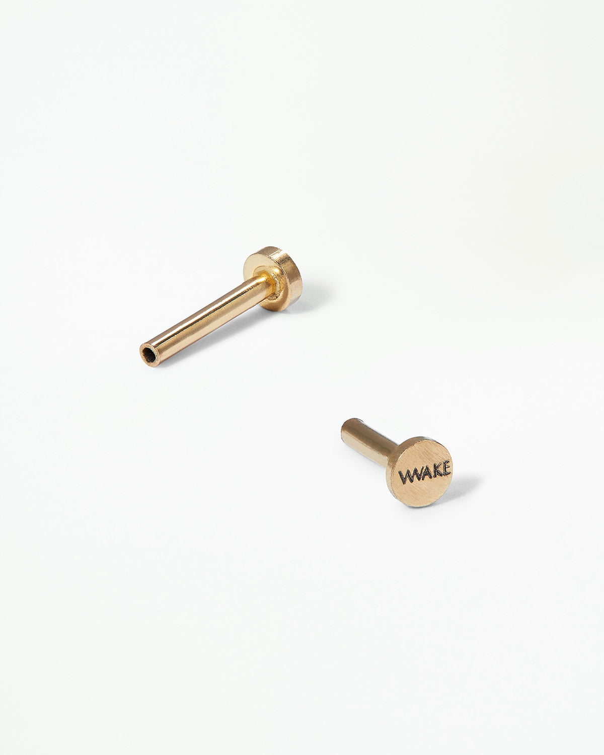 Gold Stick Wisp Flat Back Earring