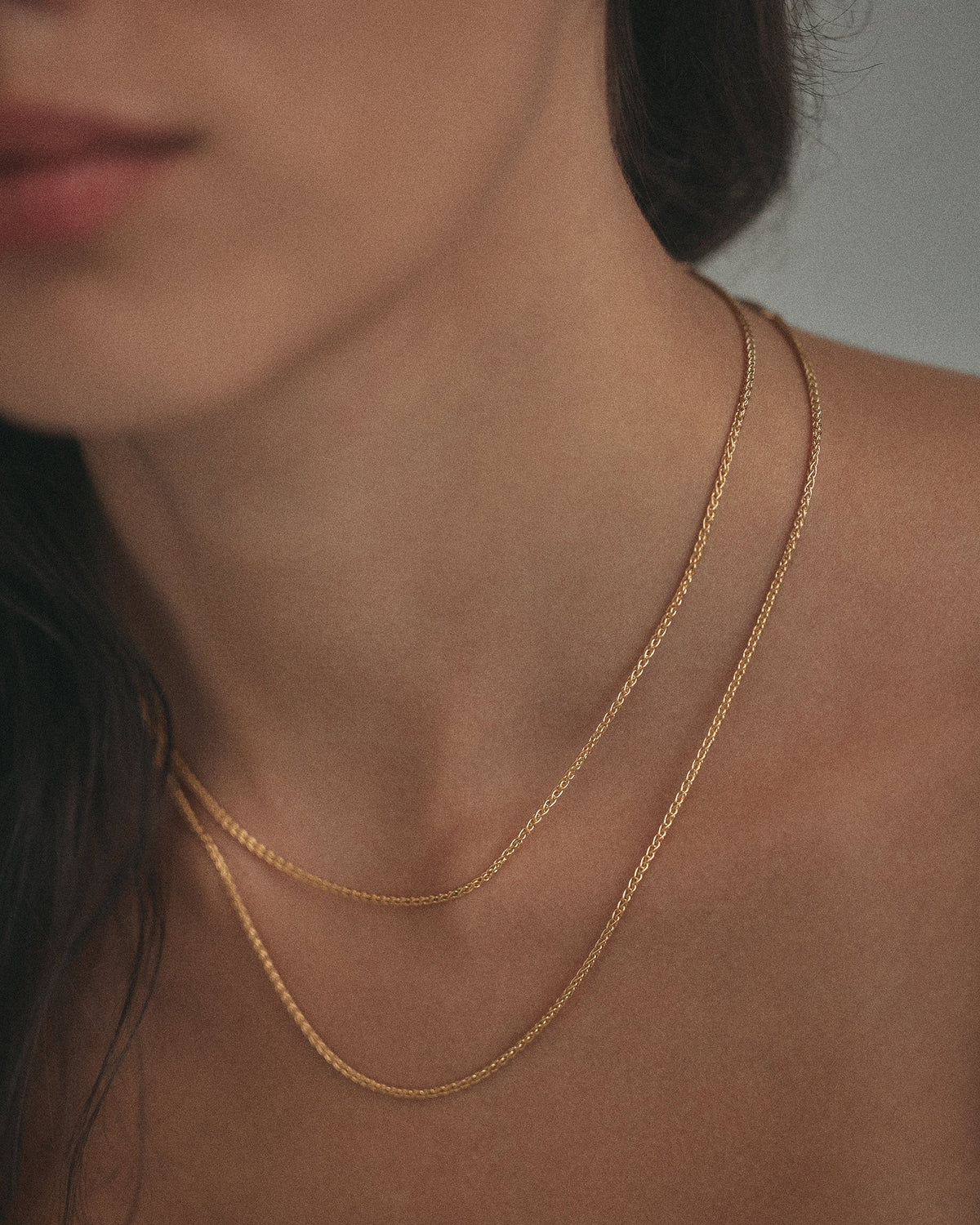 Gold Wheat Chain Necklace
