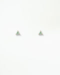 Green Beryl Triad Stud Earring