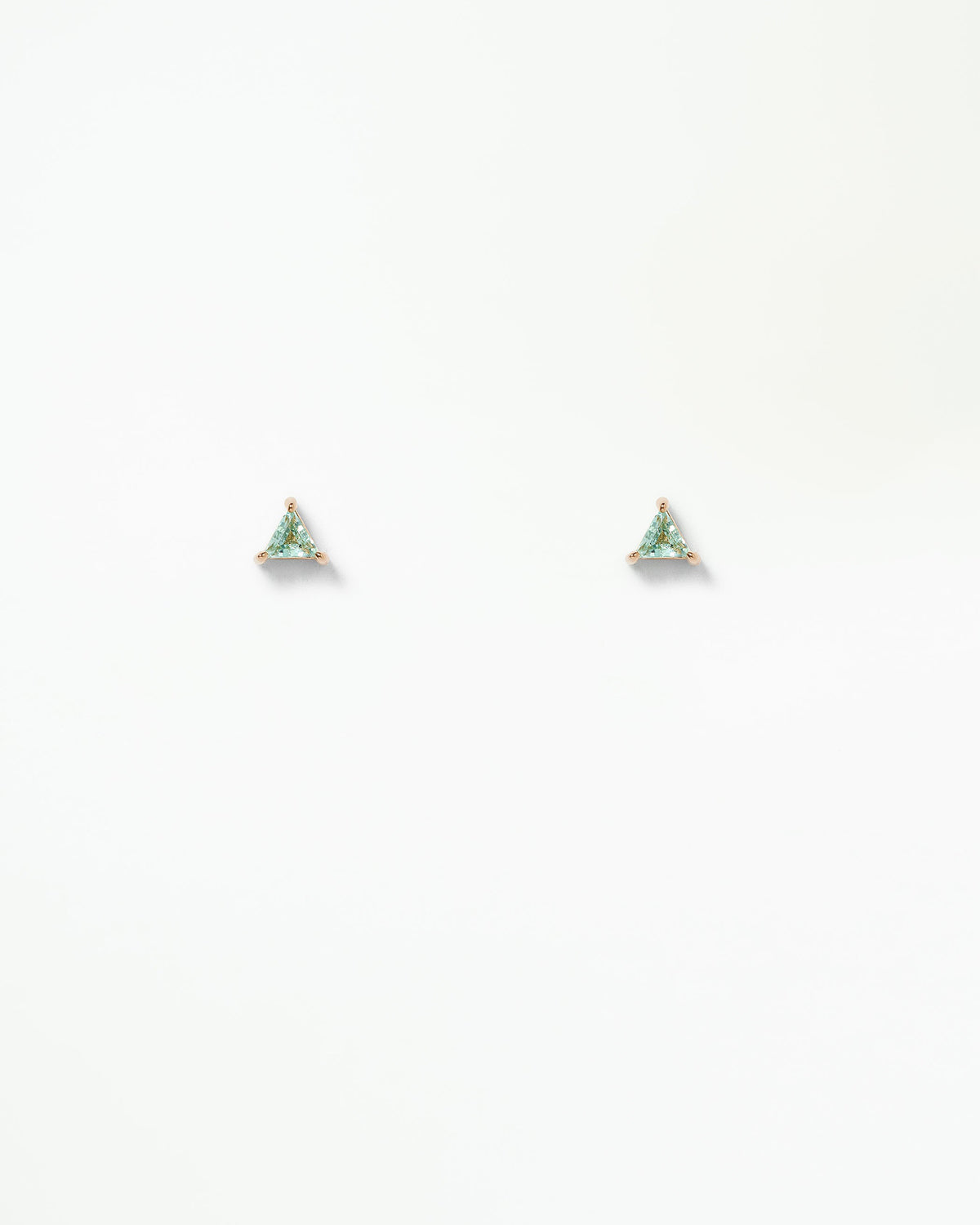 Green Beryl Triad Stud Earring