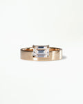 Horizontal Emerald Cut Diamond Monolith Ring