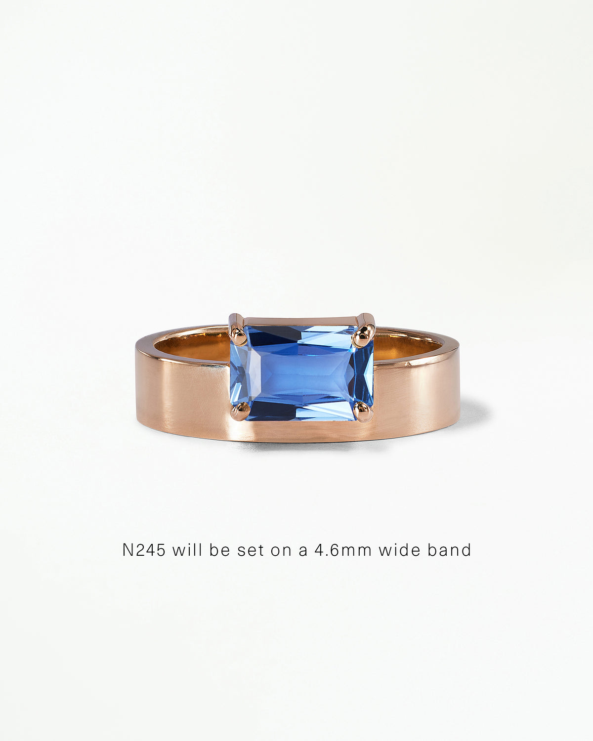 Horizontal Emerald Cut Gemstone Monolith Ring