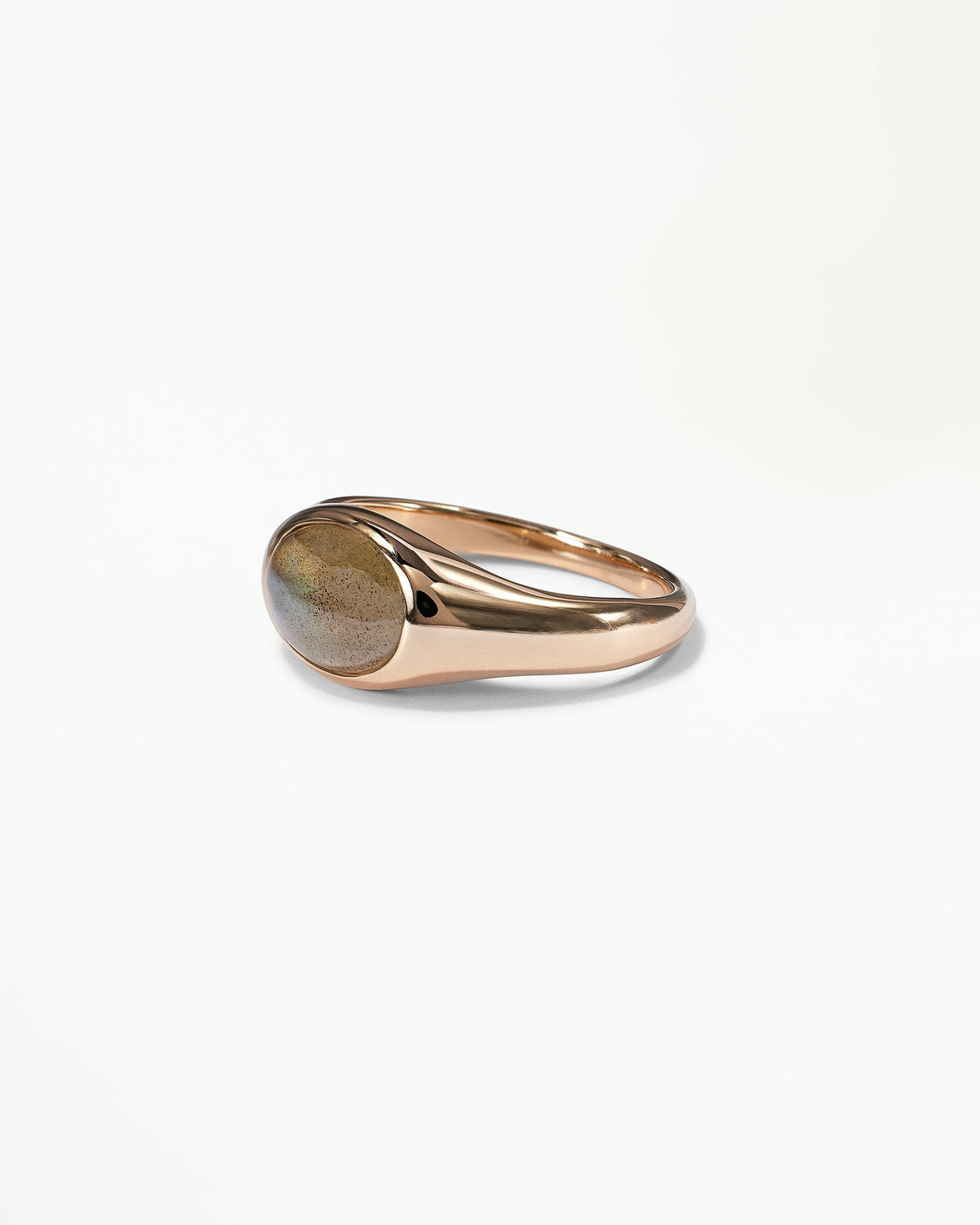 Labradorite Ellipse Signet Ring
