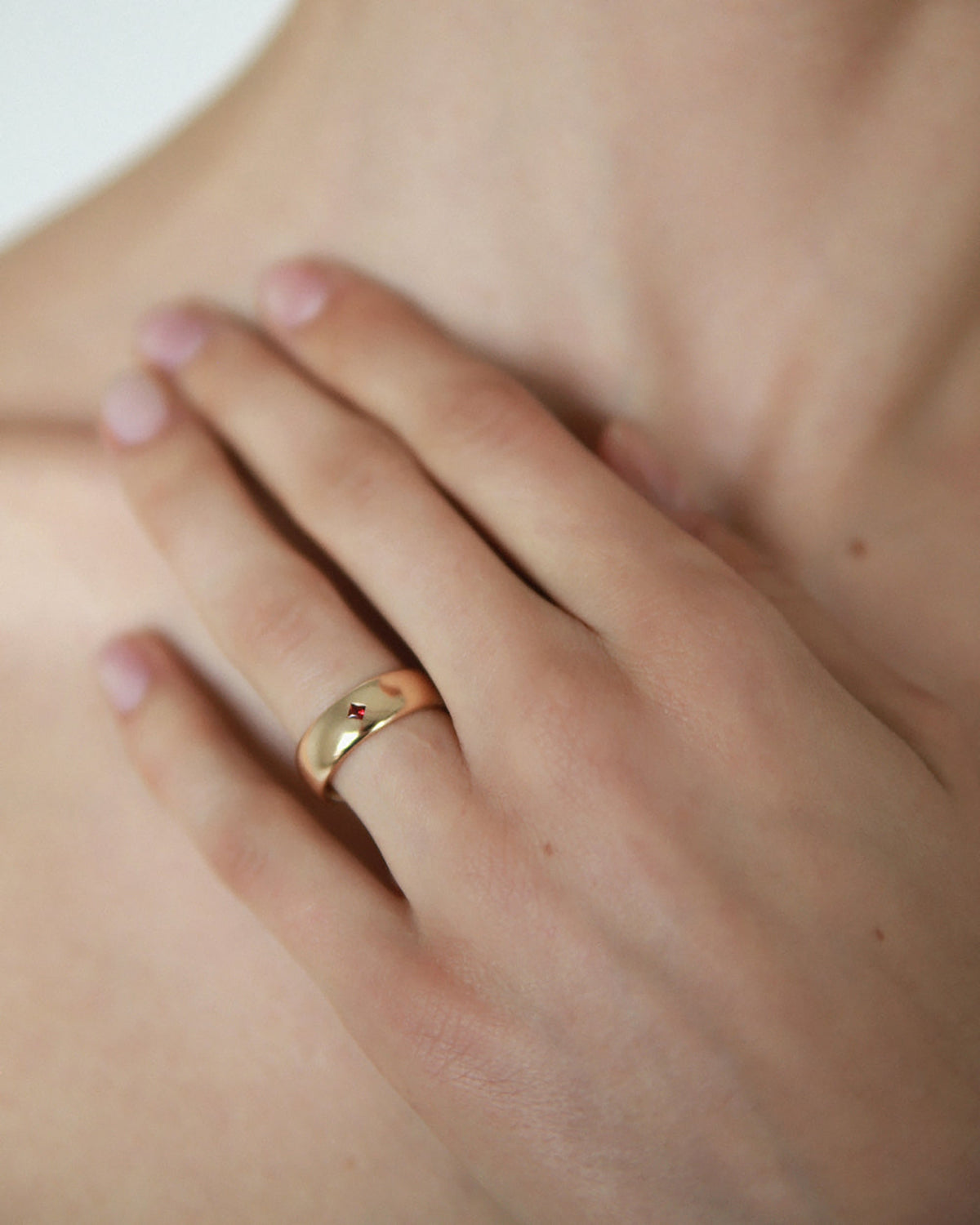 Large Birthstone Row Ring