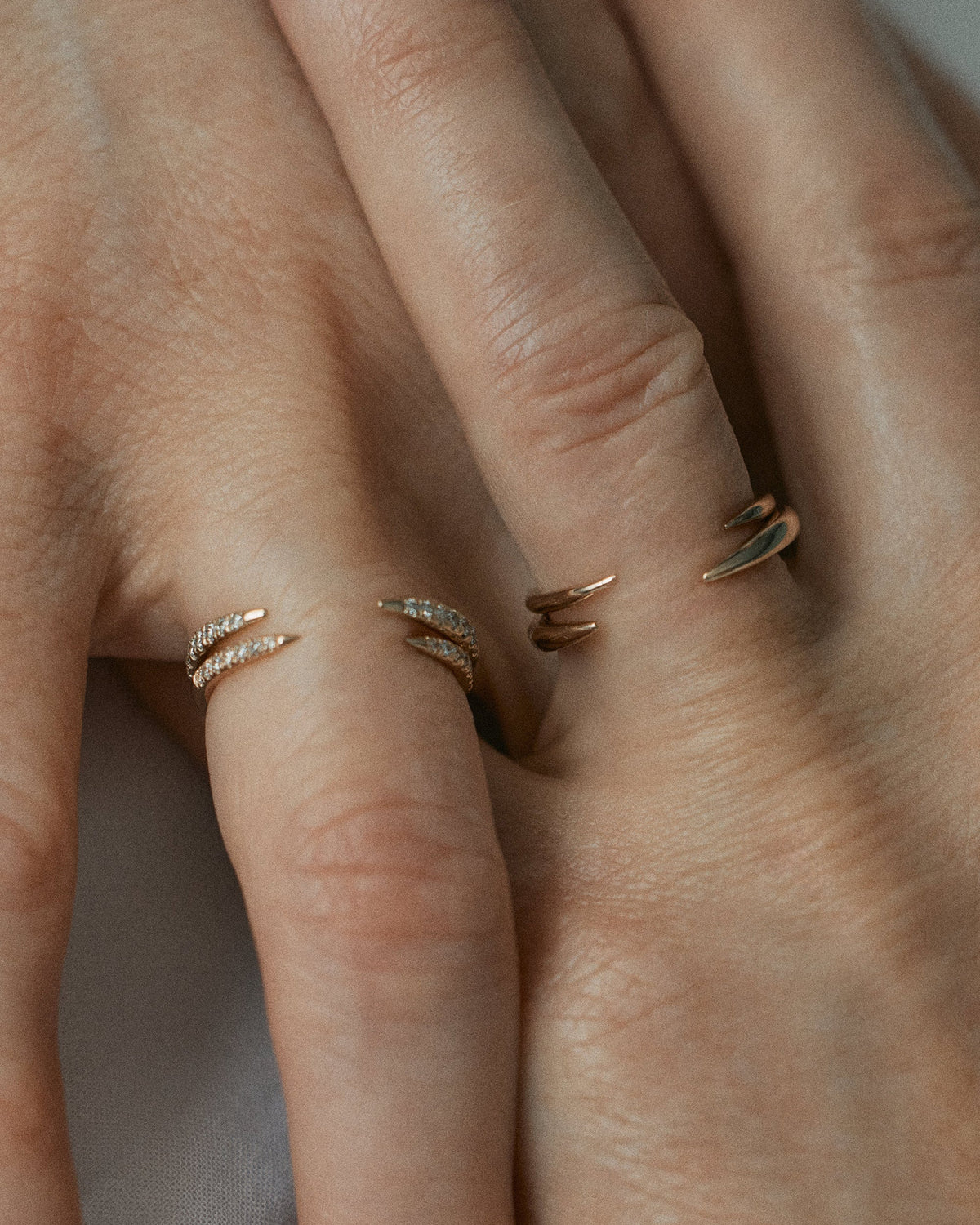 Large Gold Open Slice Ring