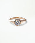 Large Old Euro Cut Diamond Signet Ring